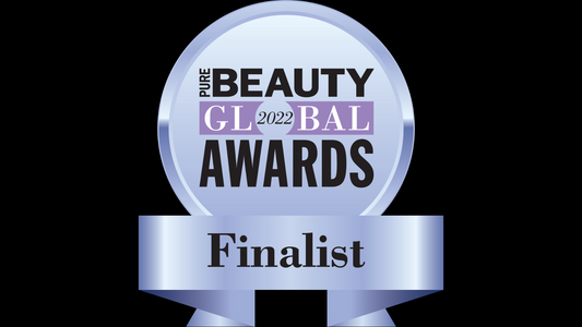 Pure Beauty Global Awards 2022 Finalist badge.