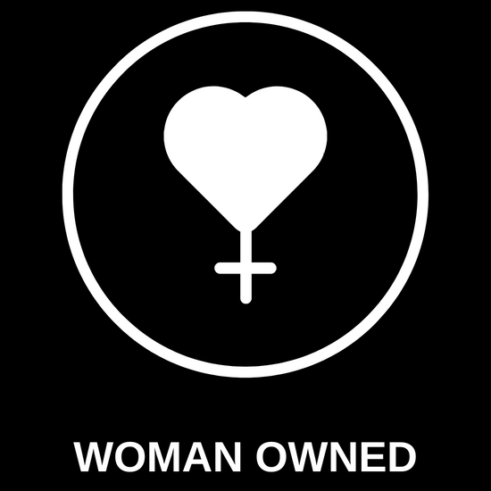 Woman-owned business icon representing Caley-Beth’s female-founded brand, creating sustainable, small-batch skincare with heart and purpose.