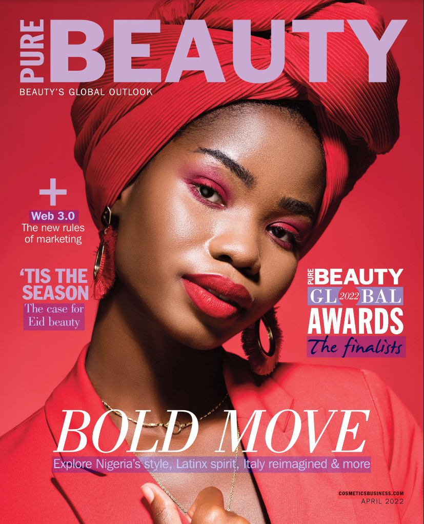 Caley-Beth seen in Pure Beauty Magazine.  Picture of the cover with the Pure Beauty Global Award Winners