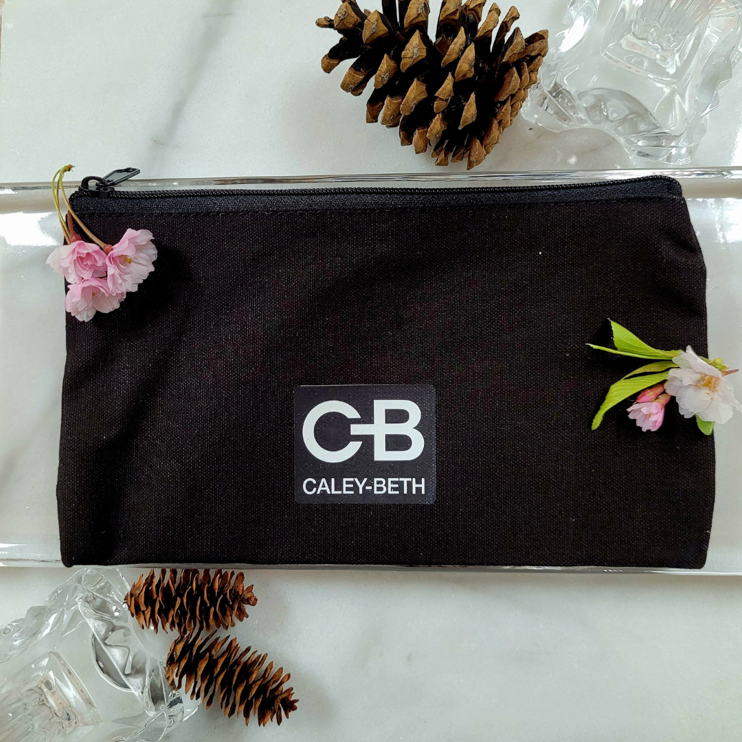 Caley-Beth skin and body care Toronto, ON Canada. travel case, make-up bag dopp bag kit.