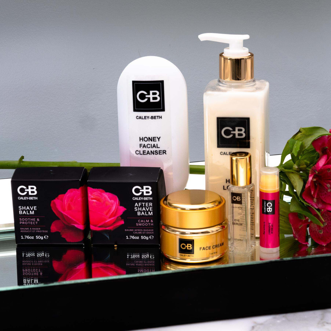 Caley-Beth sustainable skin and body care Toronto, ON Canada. Skincare gift set for men and women for daily skincare routine.